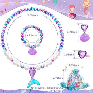 Mermaid Jewelry Set (Assorted Color, Set of 6)