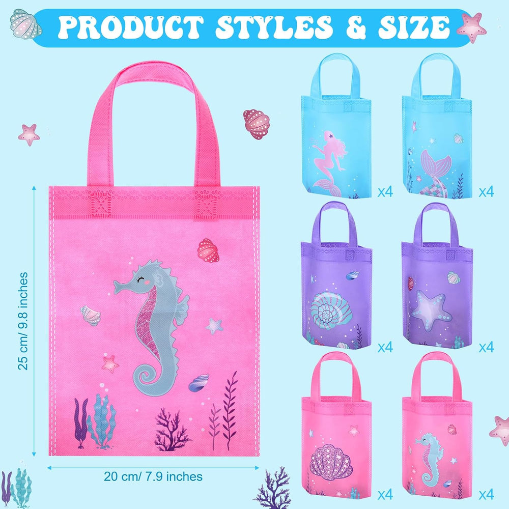 Mermaid Non-Woven Gift Bag Goodie Bag (Set of 24)