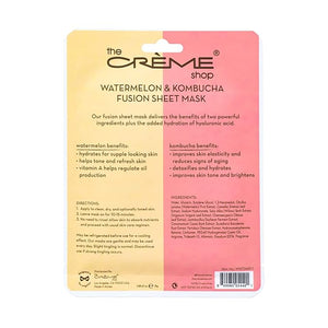 The Crème Shop Fusion Face Sheet Mask - 5 Pack (Watermelon & Kombucha)