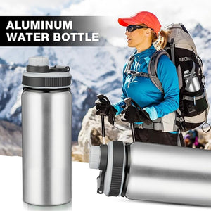 17 oz Aluminum Water Bottle with Snap Lid  (Set of 10)