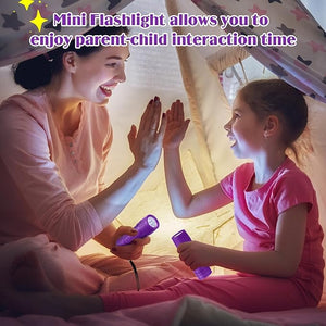 12 Pcs Compact LED Handheld Flashlight (Purple)