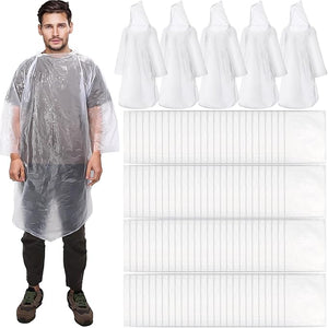 Disposable Rain Poncho for Adult (Set of 60)
