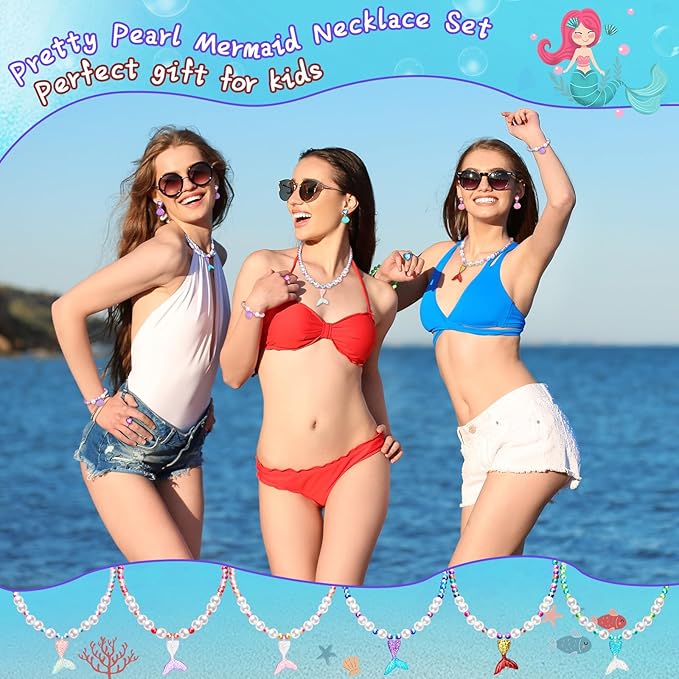 Mermaid Jewelry Set (Assorted Color, Set of 6)