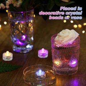 Submersible LED Floral Tea Light (Set of 36)