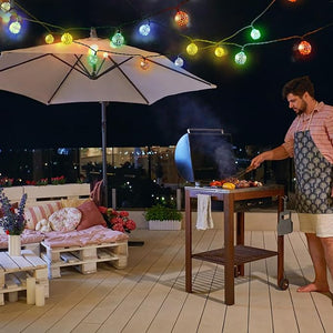 36 Ft 60 LED Solar Crystal Globe String Light