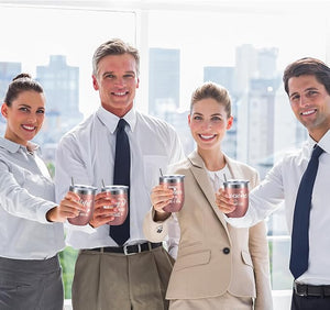 12oz Stainless Steel Wine Tumblers with Lids & Straws (Set of 6)