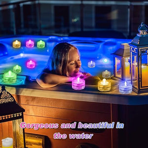 Submersible LED Floral Tea Light (Set of 36)