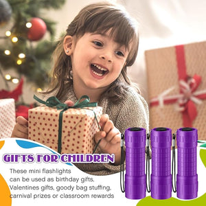12 Pcs Compact LED Handheld Flashlight (Purple)