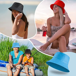 Cotton Bucket Hat Family Set (Assorted Color, Set of 12)