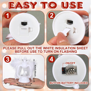 Angel Feather Wings LED Lantern (White, Set of 12)