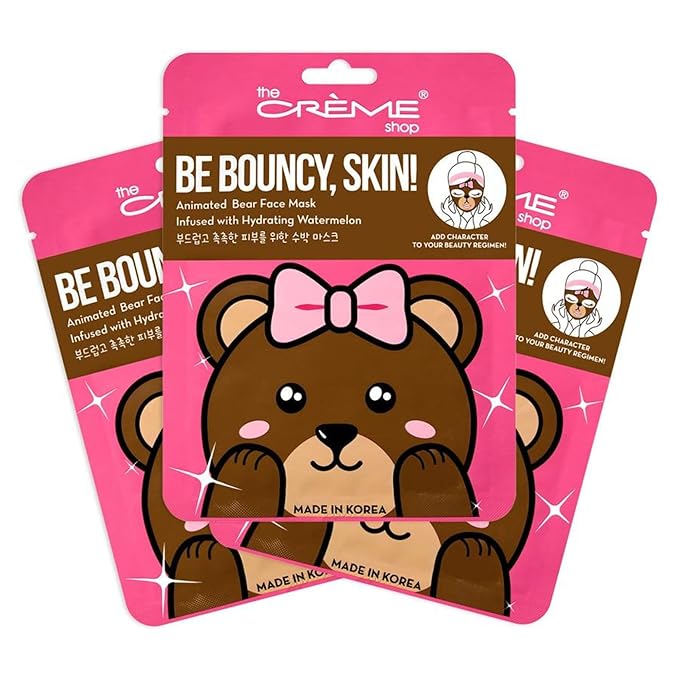 The Crème Shop Animated Face Sheet Mask - Set of 3 (Bear: Watermelon)