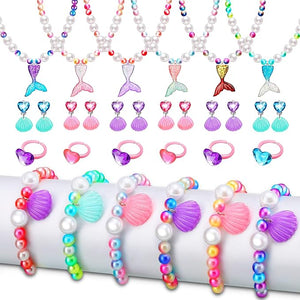 Mermaid Jewelry Set (Assorted Color, Set of 6)