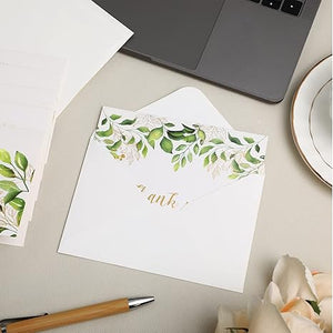Eucalyptus Thank You Card with Envelope (Set of 120)