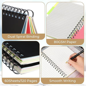 A5 Spiral Notebook with Dividers (Set of 20)