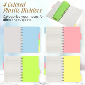 A5 Spiral Notebook with Dividers (Set of 20)