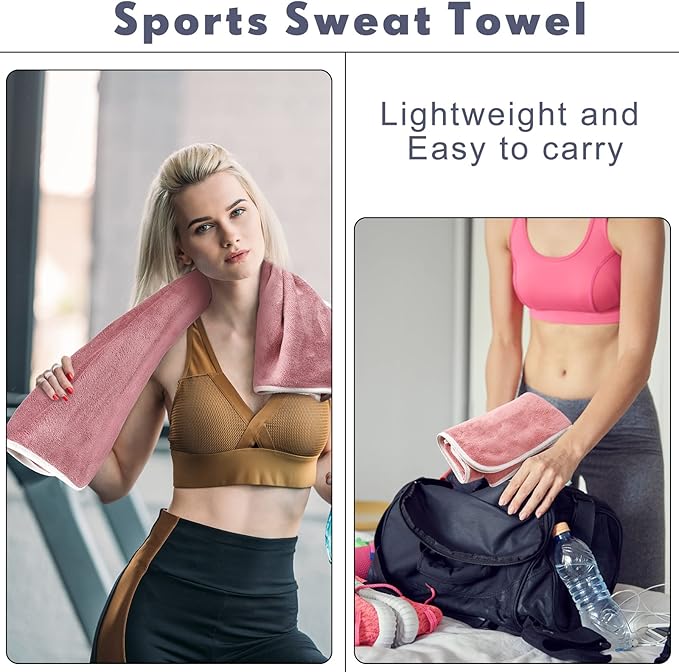 30" x 14" Microfiber Hand Towel (Grey/Blue/Pink, Set of 15)