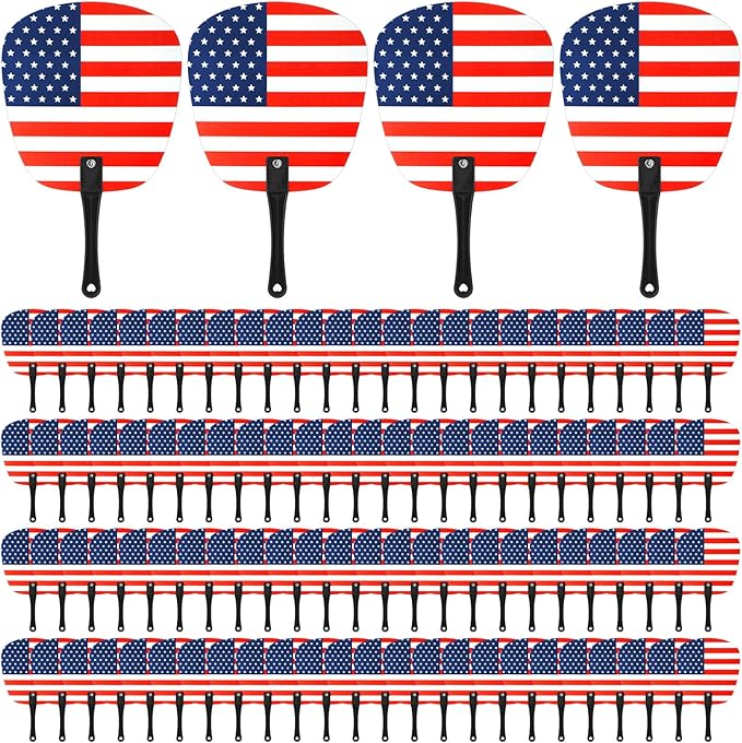 American Flag Handheld Fan (Set of 100)