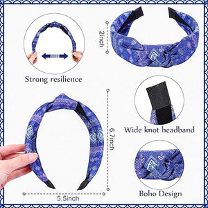 Boho Knot Headband (Assorted Color & Design, Set of 8)