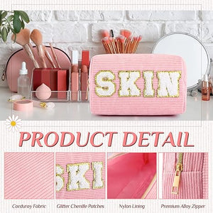 Corduroy Makeup Bag (Set of 3)