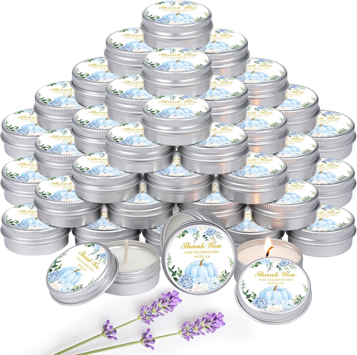 Lavender Soy Candle Baby Shower Favor (Set of 50)