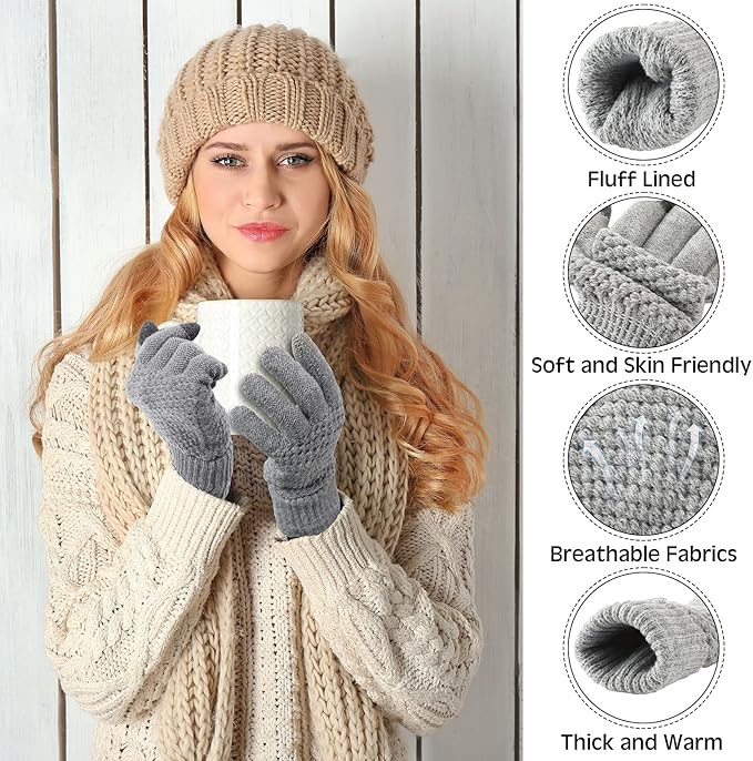 Women's Touch Screen Knit Gloves (Pairs of 24)
