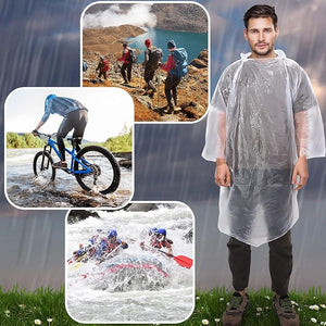 Disposable Rain Poncho for Adult (Set of 60)