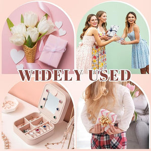 Initial Mini Pink Travel Jewelry Box with Mirror (S)