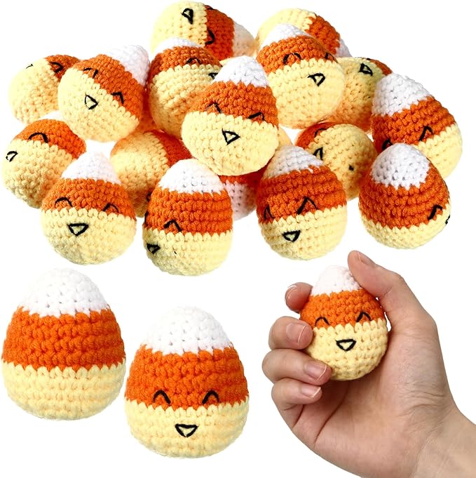 Handmade Crochet Candy Corn Plush (Set of 20)