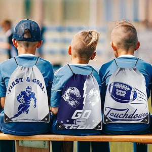 Drawstring Backpack Bag (24 Pcs, Football Theme) (Copy)
