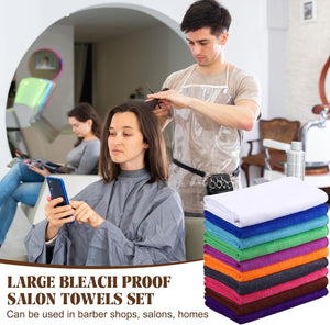 30" x 18'' Bleach Resistant Microfiber Hand Towel (Assorted Color, Set of 100)