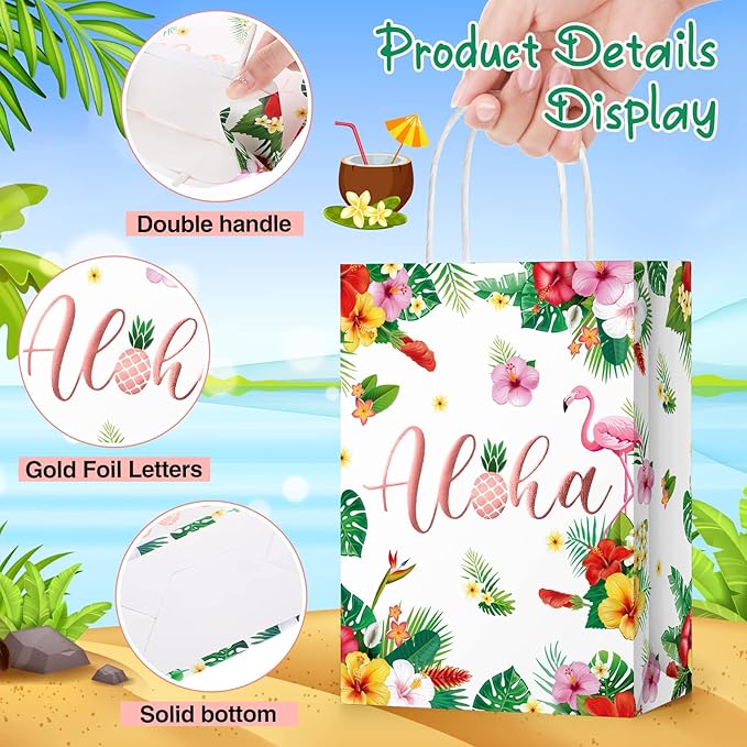 Hawaiian Paper Gift Bag (Set of 24)