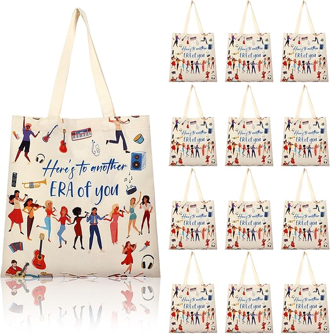 Singer Canvas Tote Bags for Music Lovers (Set of 20)