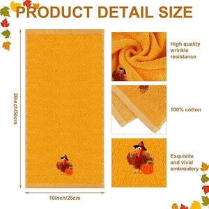 Fall Thanksgiving Embroidered Hand Towel (Set of 12)