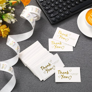 "Thank You for Supporting My Small Business" Stickers & Cards Set (2200 Pcs)