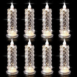 7" x 2.5" LED Pillar Candles (Set of 8)