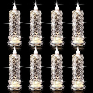 7" x 2.5" LED Pillar Candles (Set of 8)