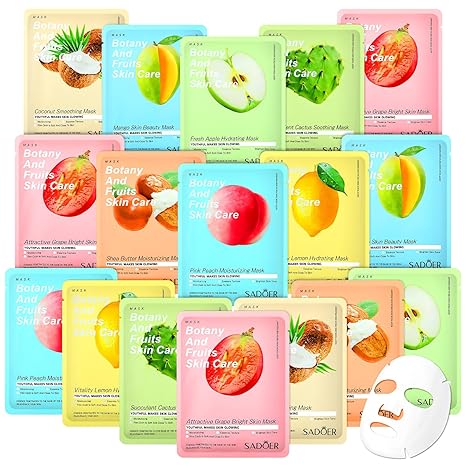 Botanical Fruit Face Sheet Mask Set (Set of 24)
