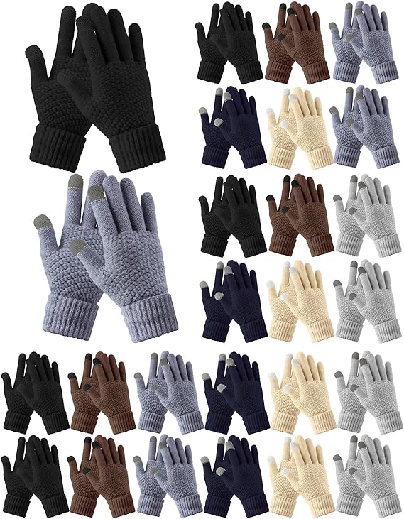 Women's Touch Screen Knit Gloves (Pairs of 24)