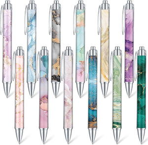 0.5 mm Marble Pattern Ballpoint Pen (Set of 12)