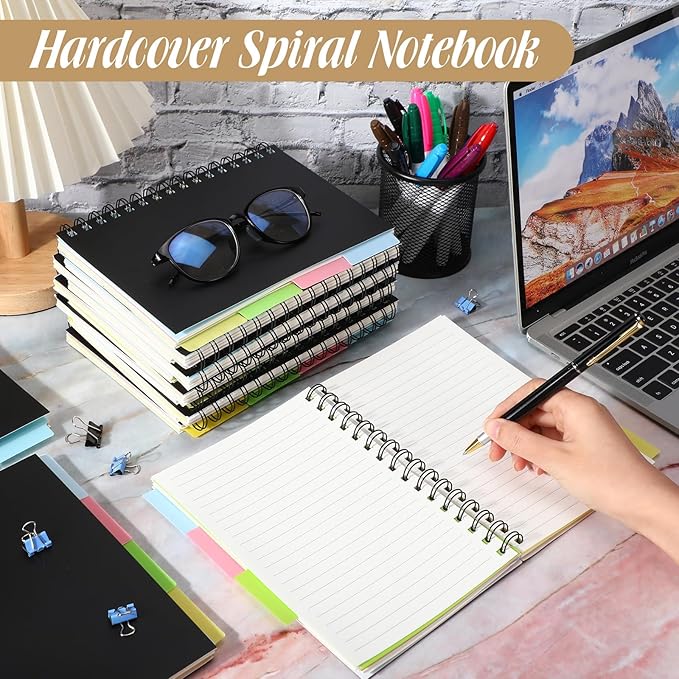 A5 Spiral Notebook with Dividers (Set of 20)