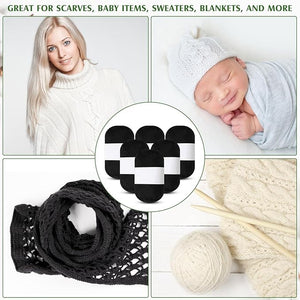 Crochet Knitting Yarn (Black, 50 Rolls)