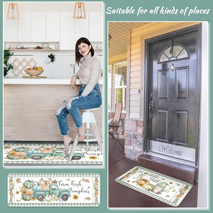 2 Pcs Fall Kitchen Rug Set