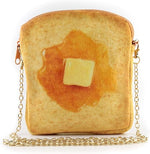 Cute Plush Butter Toast Crossbody Handbag