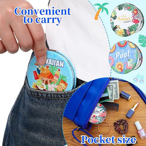 9 Pcs Tropical Compact Mirror (Double-Sided with 1X & 2X Magnification)