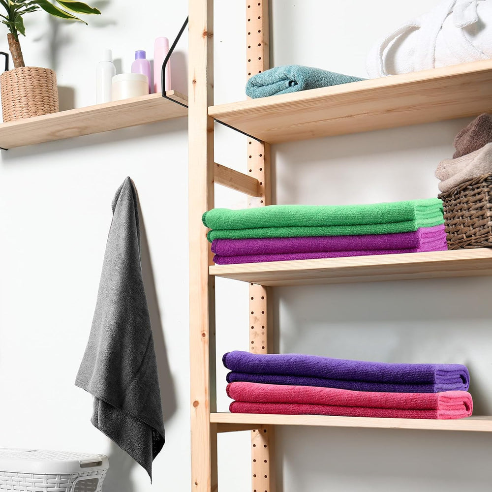 30" x 18'' Bleach Resistant Microfiber Hand Towel (Assorted Color, Set of 100)