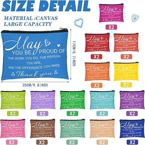 Inspirational Canvas Makeup Bag (Set of 32)