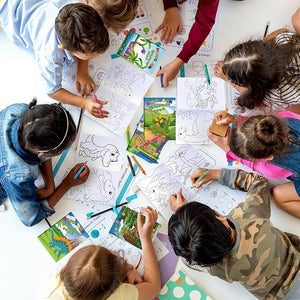 144 Pcs Water Coloring Books with Crayons (Dinosaur Theme)