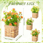 3 Pcs Babys Breath Artificial Flowers with Basket