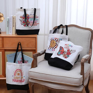 Inspirational Canvas Tote Bag (Assorted Design, Set of 10)