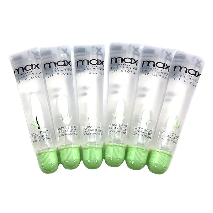 MAX Makeup Cherimoya® Lip Gloss -Set of 6 (Aloe Vera)